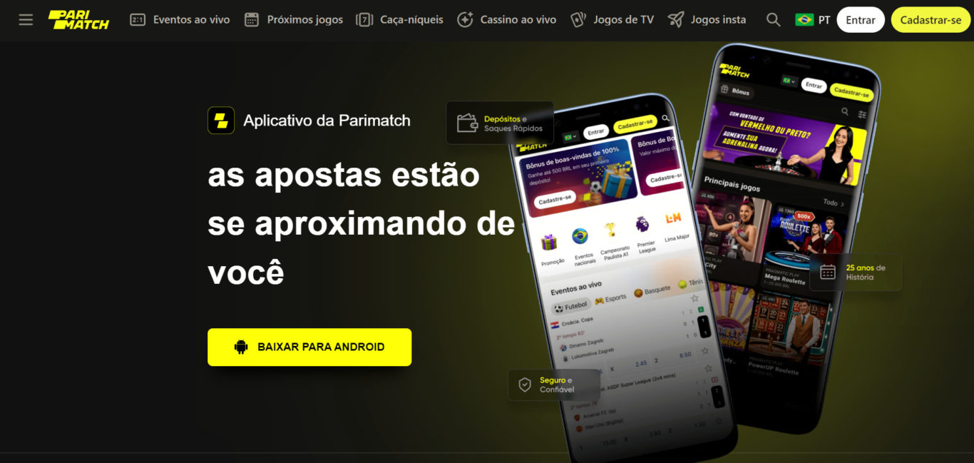 download apk da marca Parimatch para Android